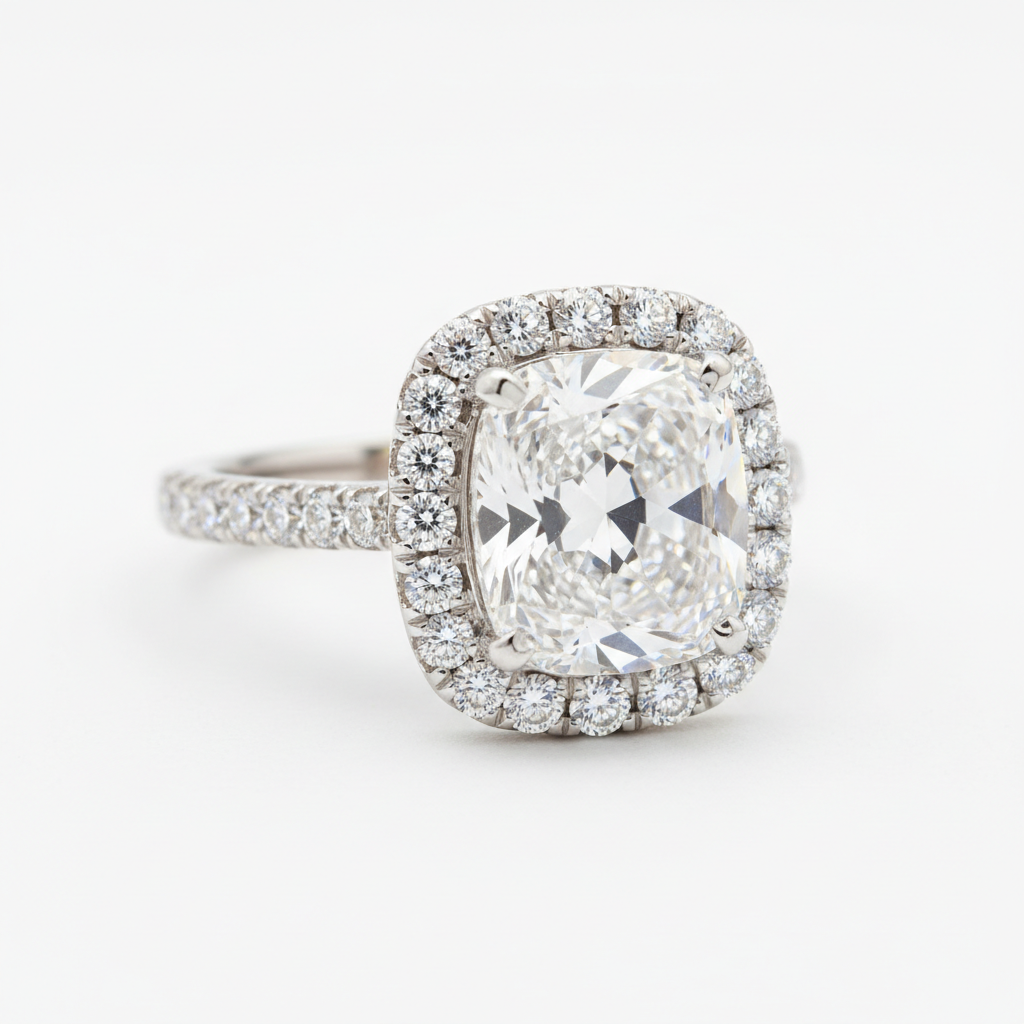 The Odette — 1.90ct Cushion Halo