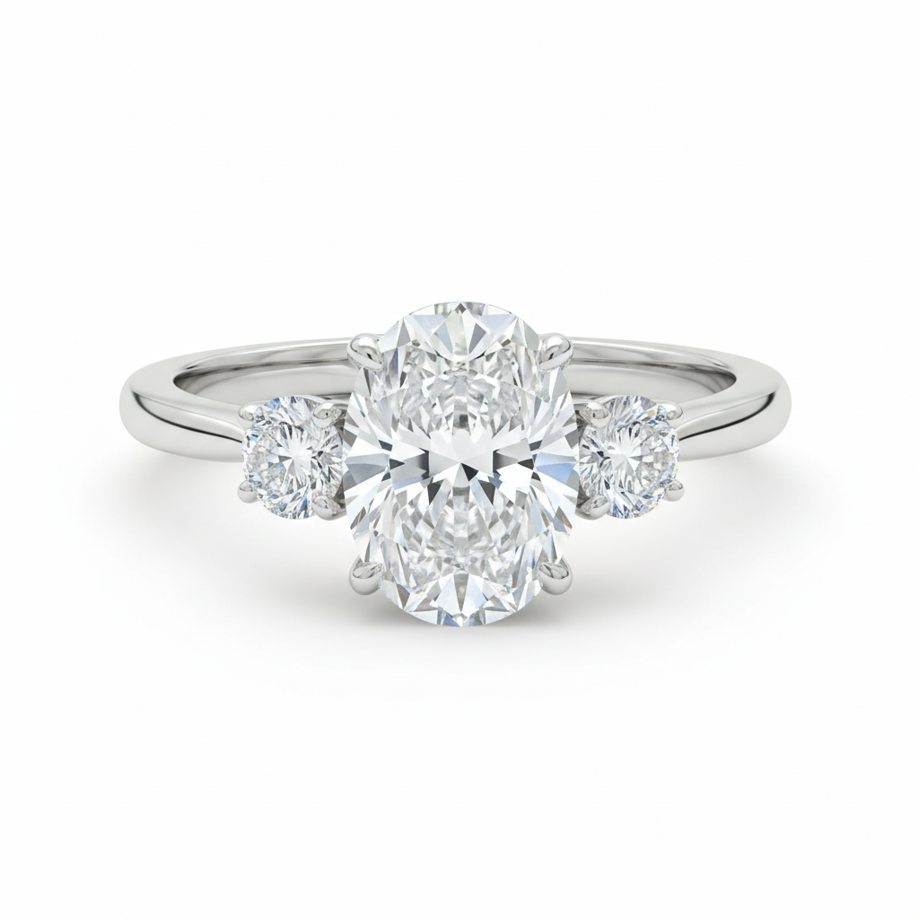 The Marchesa — 1.95ct Oval Three-Stone